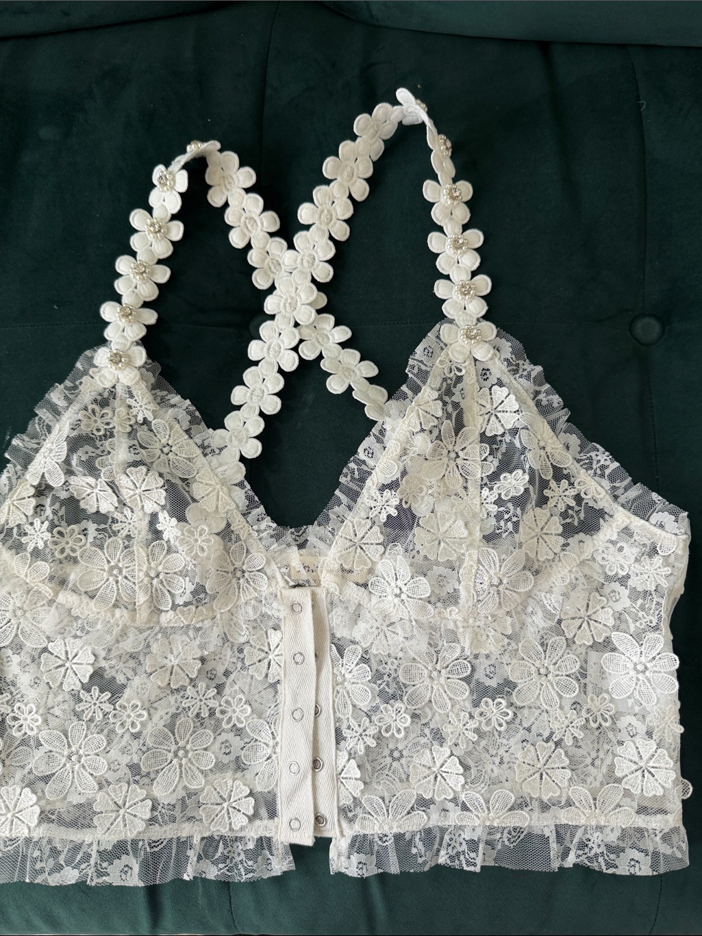 Floral Lace Bralette In Ivory Women Intimates
